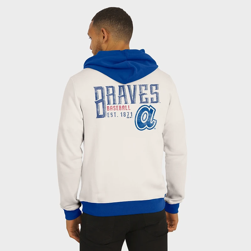 Sweat à capuche zippé en polaire crème des Braves d'Atlanta pour homme de la collection Darius Rucker par Fanatics