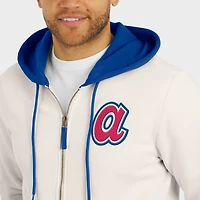 Sweat à capuche zippé en polaire crème des Braves d'Atlanta pour homme de la collection Darius Rucker par Fanatics