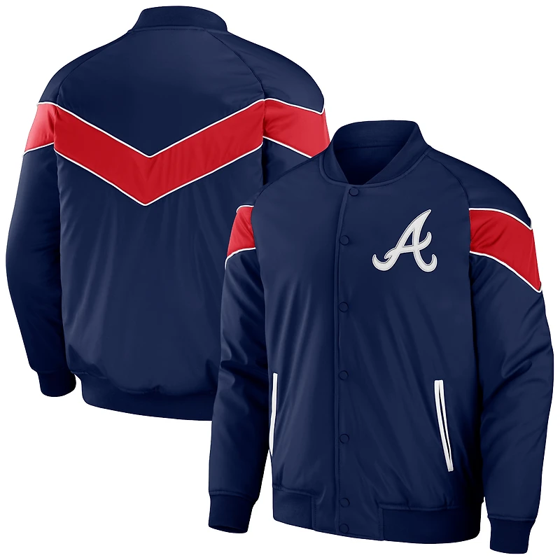 Veste de baseball raglan bleu marine Atlanta Braves la collection Darius Rucker pour homme par Fanatics