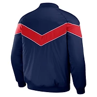 Collection Darius Rucker pour hommes par Fanatics - Veste de baseball raglan à boutons-pression bleu marine des Atlanta Braves