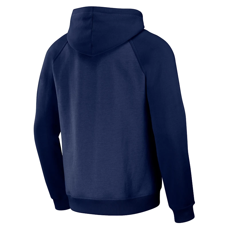 Men's Darius Rucker Collection by Fanatics  Navy Atlanta Braves Raglan Full-Zip Hoodie