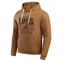 Men's Darius Rucker Collection by Fanatics Tan Atlanta Braves Camp Fleece Pullover Hoodie