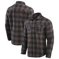 Men's Darius Rucker Collection by Fanatics Tan Atlanta Braves Classic Flannel Long Sleeve Button-Up Shirt