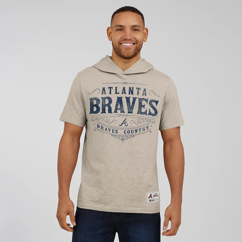 T-shirt à capuche tan pour homme Darius Rucker Collection by Fanatics, Atlanta Braves
