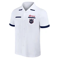 Men's Darius Rucker Collection by Fanatics  White Atlanta Braves Bowling Button-Up Shirt