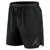 Men's Fanatics Black Atlanta Braves Front Office Micro Tonal Shorts