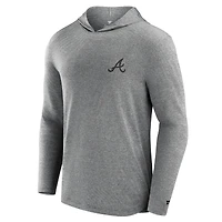 Men's Fanatics Black Atlanta Braves Front Office Tech Lightweight Hoodie T-Shirt