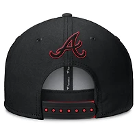 Casquette snapback Fanatics noire Atlanta Braves Glint pour homme