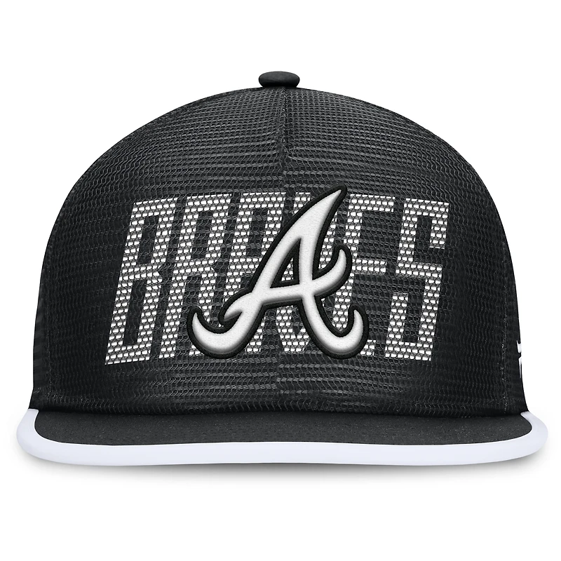 Casquette Snapback Atlanta Braves Let's Glow Line Drive pour hommes Fanatics Black