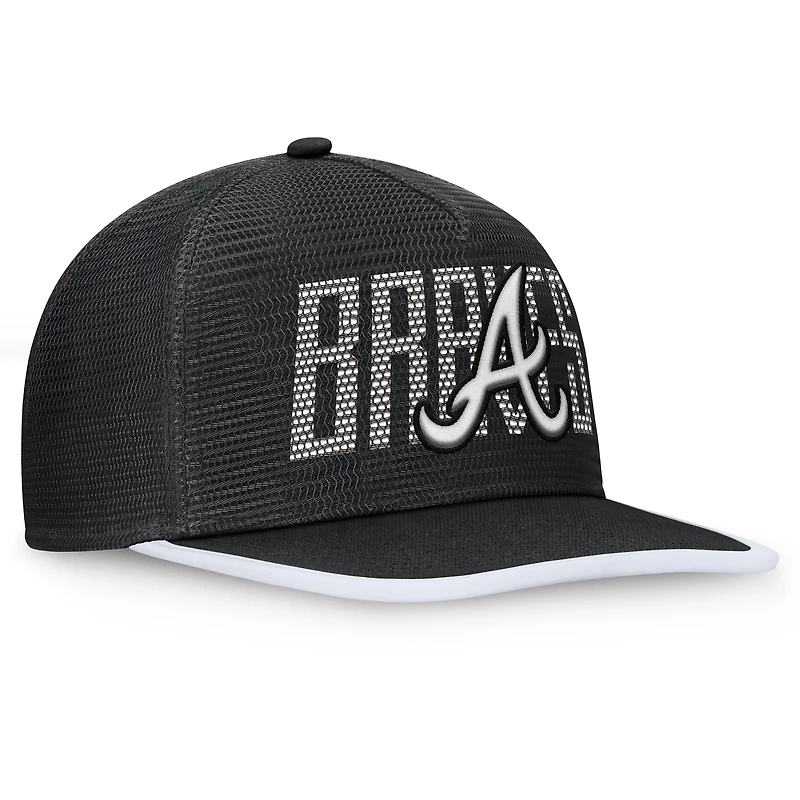 Casquette Snapback Atlanta Braves Let's Glow Line Drive pour hommes Fanatics Black