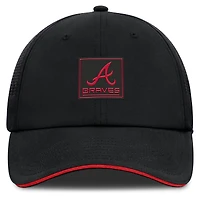 Casquette ajustable noire Atlanta Braves Level Up Driver Fanatics pour homme