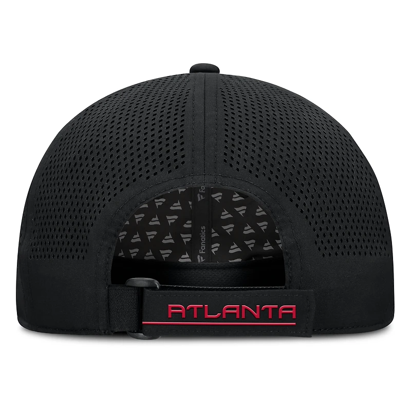 Casquette ajustable noire Atlanta Braves Level Up Driver Fanatics pour homme