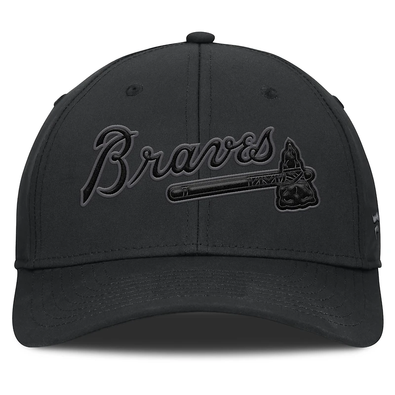 Men's Fanatics Black Atlanta Braves Overpower Flex Hat