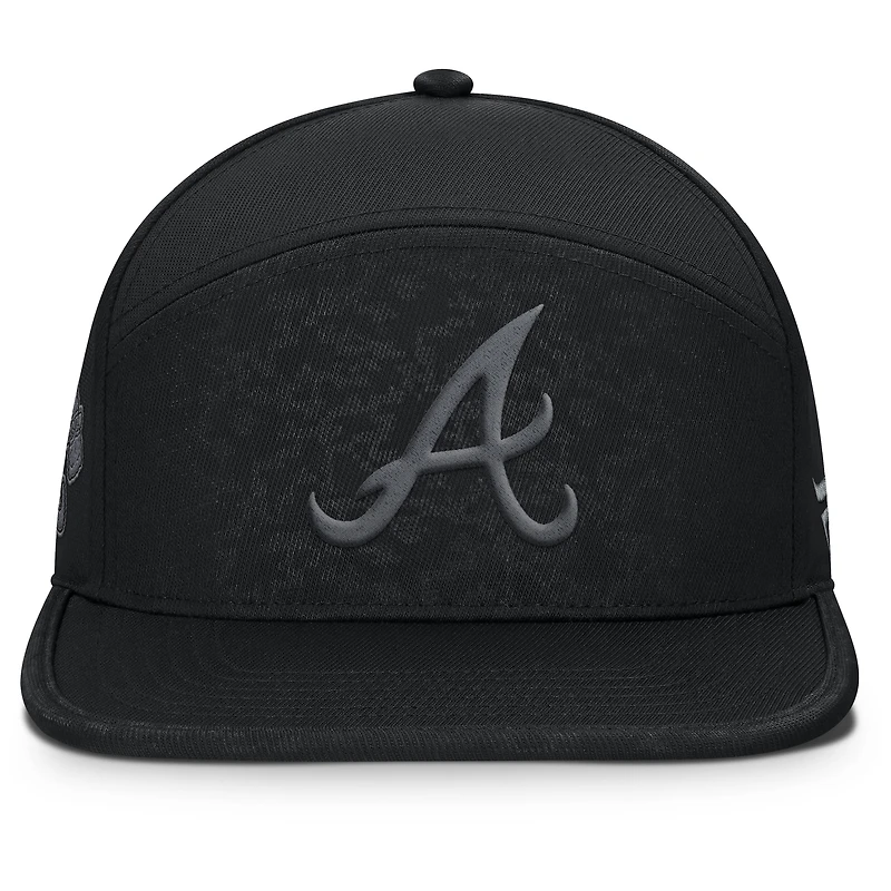 Men's Fanatics Black Atlanta Braves Platoon Adjustable Hat