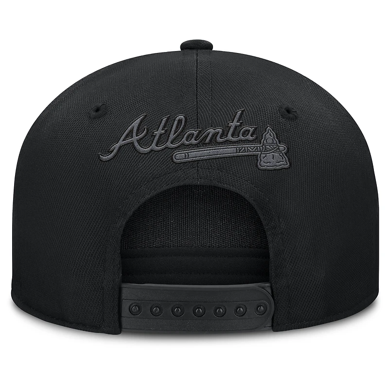 Men's Fanatics Black Atlanta Braves Platoon Adjustable Hat