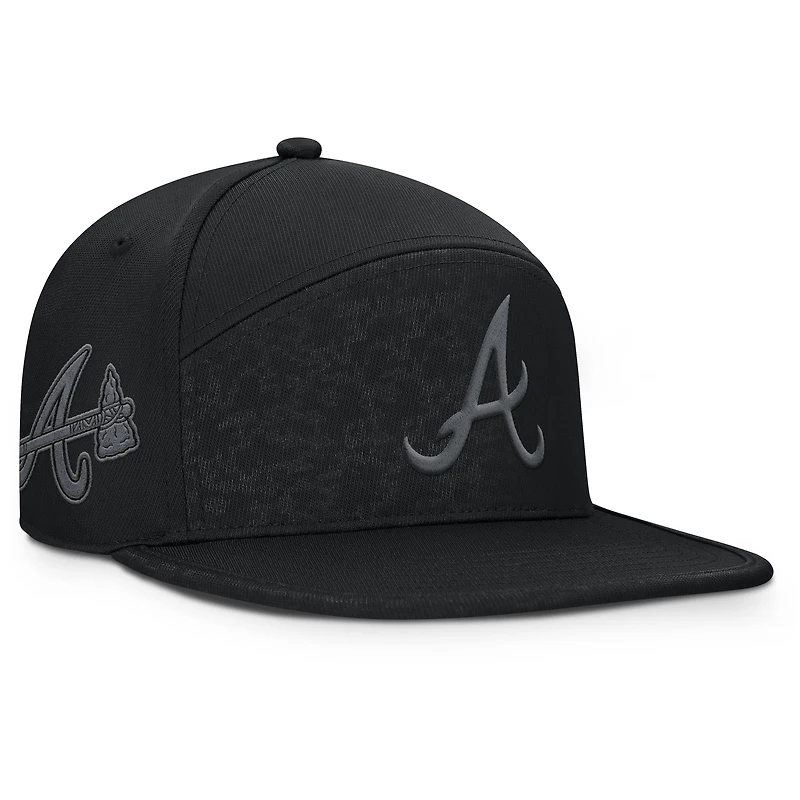 Men's Fanatics Black Atlanta Braves Platoon Adjustable Hat