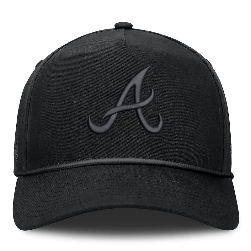 Men's Fanatics Black Atlanta Braves Undertone A-Frame Adjustable Hat