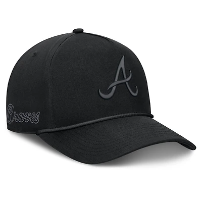 Men's Fanatics Black Atlanta Braves Undertone A-Frame Adjustable Hat
