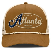 Casquette ajustable en forme de A pour homme Fanatics Brown des Braves d'Atlanta