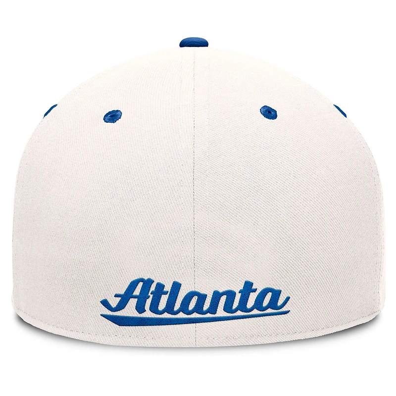 Men's Fanatics Cream/Royal Atlanta Braves Unit Fitted Hat