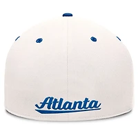 Men's Fanatics Cream/Royal Atlanta Braves Unit Fitted Hat