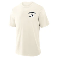 T-shirt Fanatics Cream pour homme, motif Atlanta Braves Nostalgia Stadium
