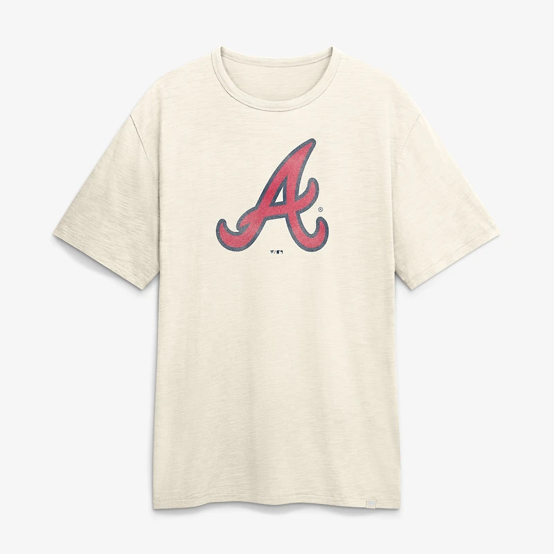 Men's Fanatics Cream Atlanta Braves Stadium Slub T-Shirt