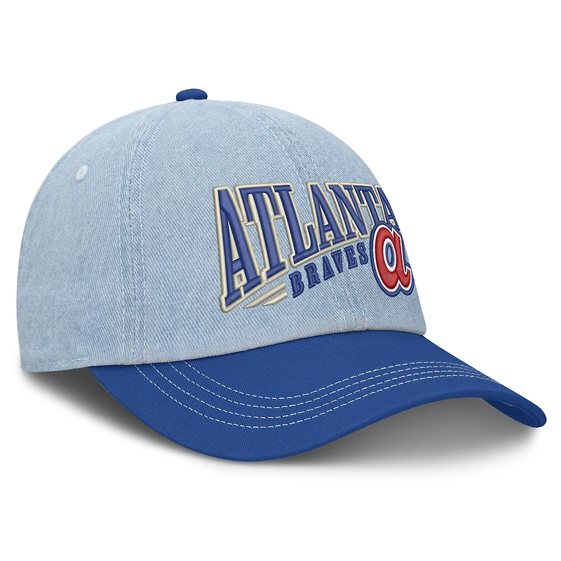 Casquette ajustable Fanatics Denim Atlanta Braves Retire pour homme