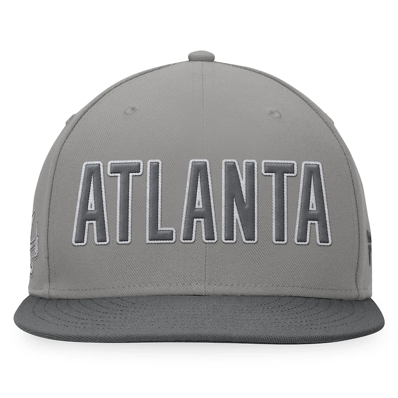 Men's Fanatics Gray Atlanta Braves Dugout Fitted Hat