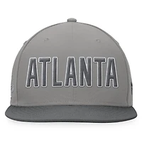 Men's Fanatics Gray Atlanta Braves Dugout Fitted Hat