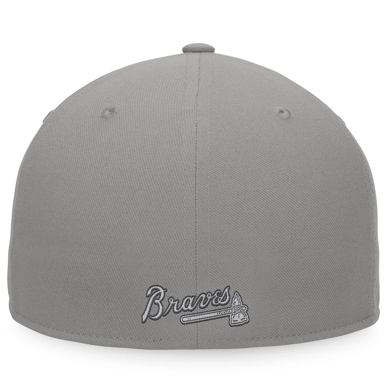Men's Fanatics Gray Atlanta Braves Dugout Fitted Hat