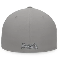 Men's Fanatics Gray Atlanta Braves Dugout Fitted Hat