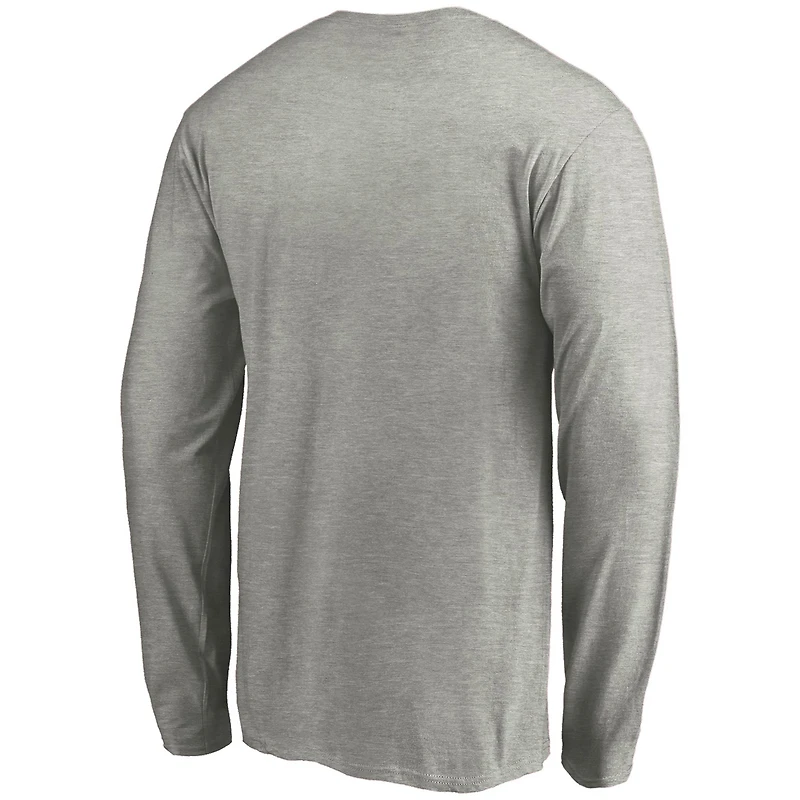 T-shirt gris à manches longues Fanatics Atlanta Braves Heart & Soul pour hommes