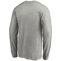 T-shirt gris à manches longues Fanatics Atlanta Braves Heart & Soul pour hommes