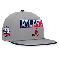 Men's Fanatics Gray Atlanta Braves Punchout Snapback Hat