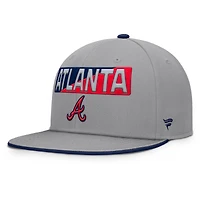 Casquette Snapback Punchout grise des Braves d'Atlanta pour homme
