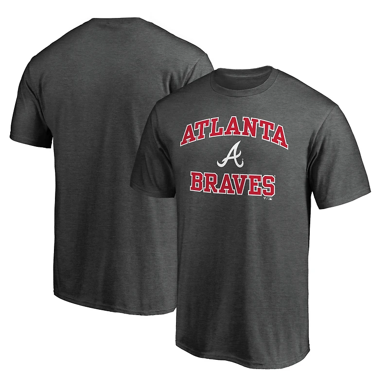 T-shirt Fanatics Heather Charcoal Heart & Soul pour homme des Braves d'Atlanta