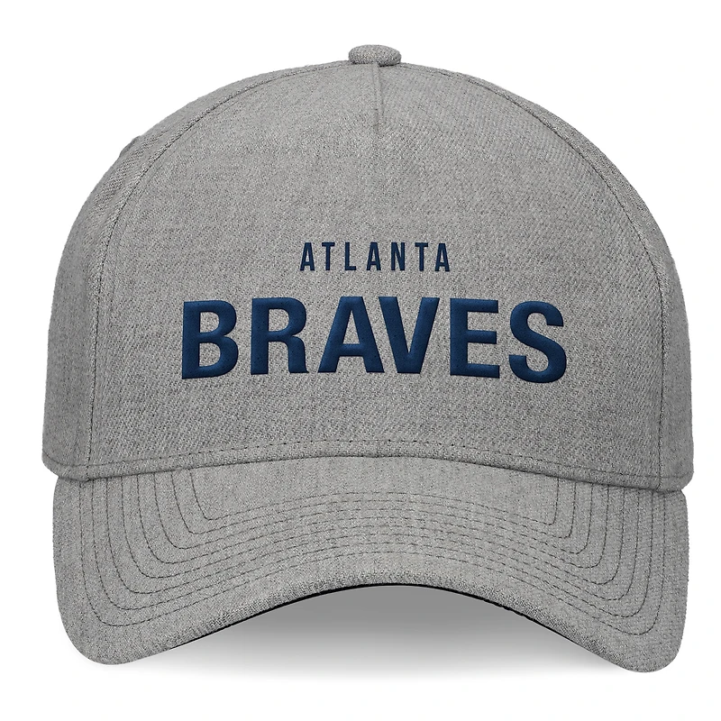 Men's Fanatics Heather Gray Atlanta Braves Elements A-Frame Structured Adjustable Hat