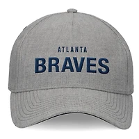 Men's Fanatics Heather Gray Atlanta Braves Elements A-Frame Structured Adjustable Hat