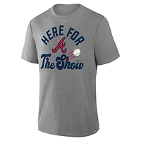T-shirt tri-blend nostalgique gris chiné Fanatics pour homme
