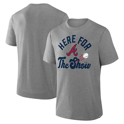 T-shirt tri-blend nostalgique gris chiné Fanatics pour homme