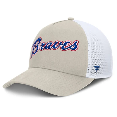 Casquette réglable kaki Atlanta Braves Heritage kaki clair pour hommes