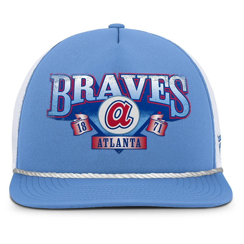 Men's Fanatics Light Blue/White Atlanta Braves Recall Snapback Hat