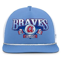 Men's Fanatics Light Blue/White Atlanta Braves Recall Snapback Hat