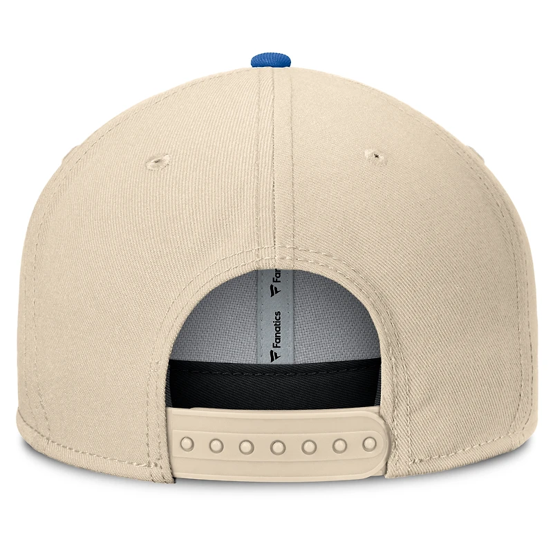 Men's Fanatics Natural/Royal Atlanta Braves Cooperstown Collection Bounder Snapback Hat