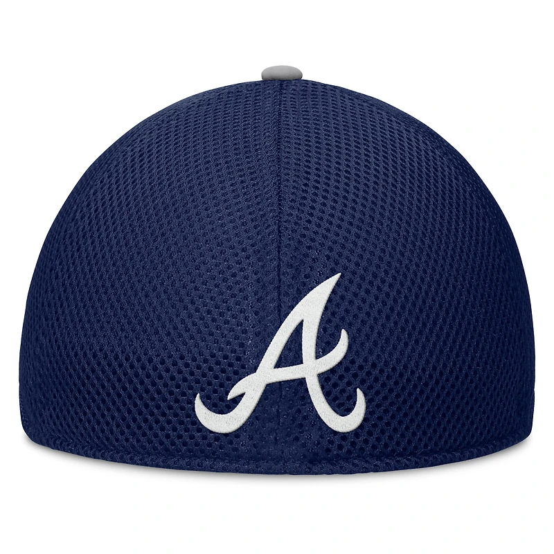 Casquette Fanatics Flex bleu marine/gris pour homme des Braves d'Atlanta