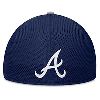 Casquette Fanatics Flex bleu marine/gris pour homme des Braves d'Atlanta