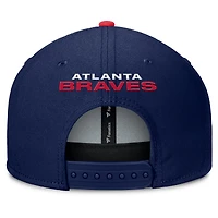 Casquette snapback Fanatics bleu marine/rouge Atlanta Braves Batter's Box pour homme