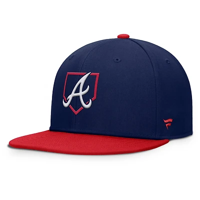 Casquette snapback Fanatics bleu marine/rouge Atlanta Braves Batter's Box pour homme
