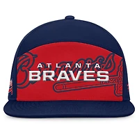 Men's Fanatics Navy/Red Atlanta Braves Clubhouse Splitter Snapback Hat
